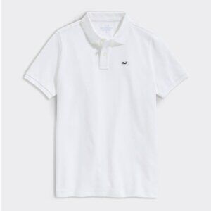 Vineyard Vines Boys Heritage Piqué Polo White Size 4T Classic Whale Logo Cotton